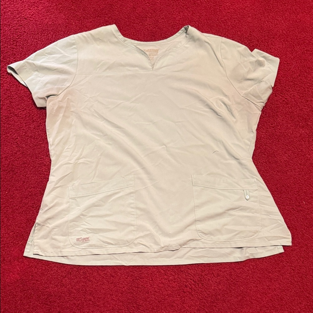 Grey's Anatomy Light Beige Short Sleeve Top